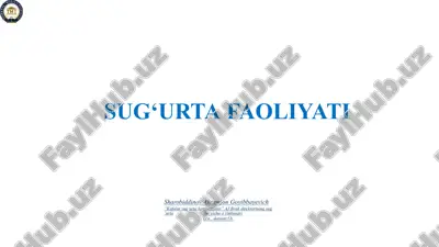 sug'urtafaoliyati — PPTX