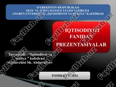 iqtisodiy siyosatga kirish — PPTX