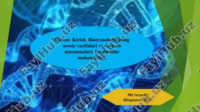 biotexnologiya — PPTX