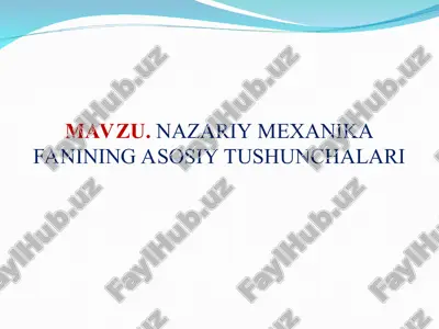 "nazariy mexanika" (statika, kinematika, dinamika) — PPT