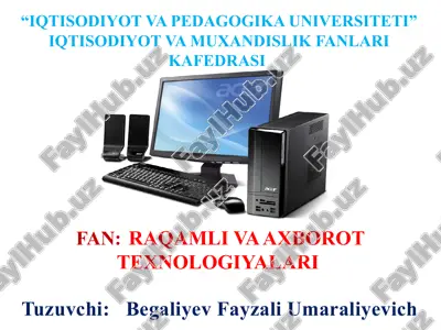 iqtisodiyot va pedagogika universiteti — PPTX