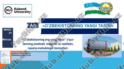o’zbekistonning yangi tarixi — PPTX