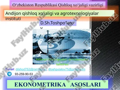 ekonometrika asoslari — PPTX