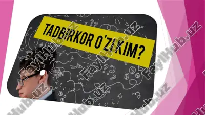 kichik biznes va tadbirkorlik tushunchalari, ularning mohiyati va mazmuni — PPTX