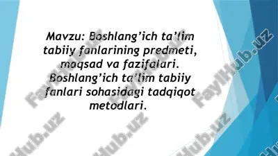 tabiatshunoslik fanlari — PPTX