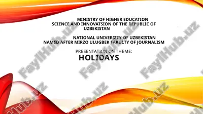 holidays in uzbekistan — PPTX