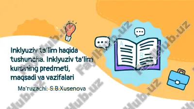 inklyuziv ta’lim — PPTX