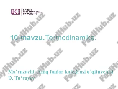 termodinamika — PPT