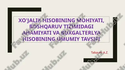 buxgalteriya hisobi — PPTX