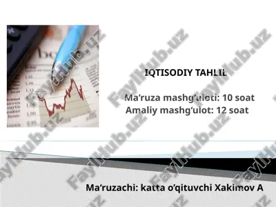 iqtisodiy tahlil — PPTX