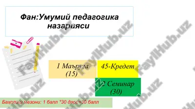 umumiy pedagogika nazariyasi — PPTX