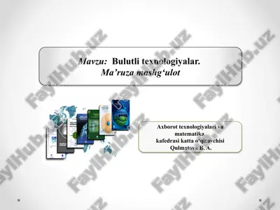 bulutli texnologiyalar — PPTX