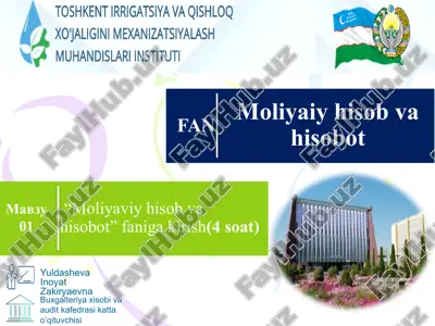 buxgalteriyaxisobivaaudit kafedrasida ta'lim — PPTX