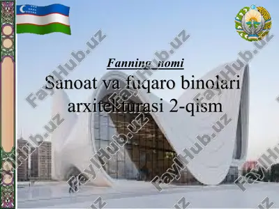 jamoat binolari va inshootlarining kategoriyalari — PPT