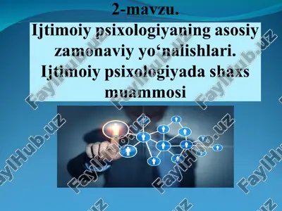 ijtimoiy psixologiya — PPT