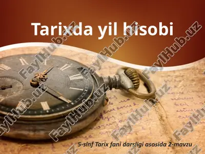 milodi va era tushunchalari — PPTX