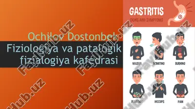 hazm qilish buzilishi klassifikatsiyasi — PPTX