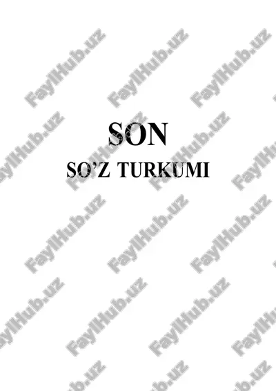 son so'z turkumi o'quv qo'llanma unversal mukkammal tuzilgan — DOCX
