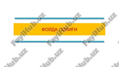 soliq hisobot tayyorlash — PPTX