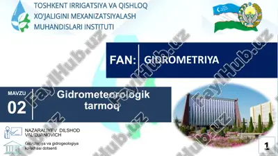 gidrometeorologik tarmoq — PPTX