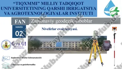 zamonaviy geodezik asboblar — PPTX