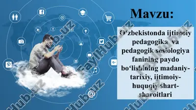 oʻzbekistonda ijtimoiy-pedagogik faoliyatning madaniy-tarixiy, ijtimoiy-huquqiy shart-sharoitlari — PPTX