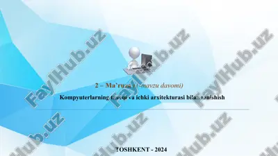 kompyuterlarning tashqi va ichki arxitekturasi bilan tanishish — PPTX