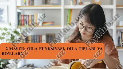 oila funksiyasi, oila tiplari va ro’llari — PPTX