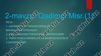qadimgi misr — PPTX
