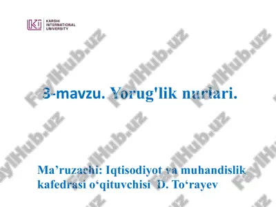 yorug'liknurlari — PPTX