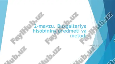 buxgalteriyahisobi — PPTX