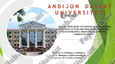 biologiya o'qitish metodikasi — PPTX