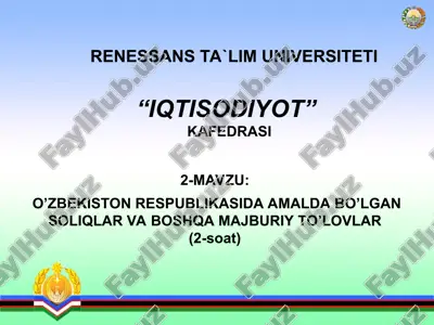 renessans ta`lim universiteti — PPT