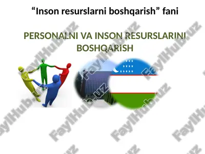 inson resurslarini boshqarish (hrm) — PPTX