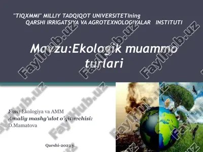 ekologikmuammoturlari — PPTX