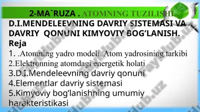atomning tuzilishi — PPTX