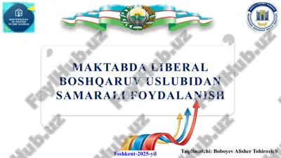 liberal boshqaruv uslubi ma'ruzasi — PPTX