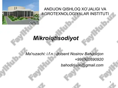 mikroiqtisodiyot — PPT