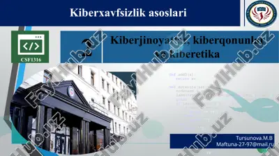 kiberxavfsizlikasoslari — PPTX