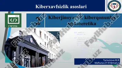 kiberxavfsizlikasoslari — PPTX