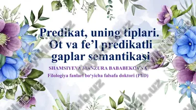 predikat va predikativlik — PPTX