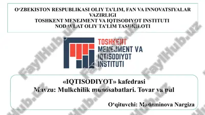mulkchilik munosabatlari — PPTX