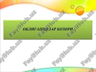 obligatsiyalar bozori — PPT