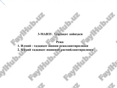 tadqiqot loyihasi — PPT