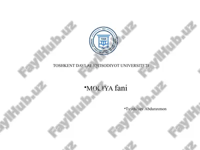 risk va daromadning o'zarobog'liqligi — PPTX