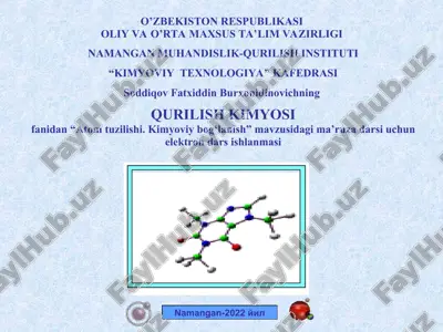 atom tuzilishi. kimyoviy bog‘lanish — PPT
