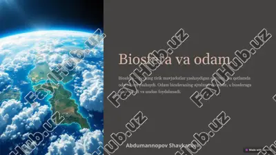 biosfera va odam — PPTX