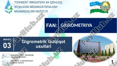 gigrometriktadqiqotusullari — PPTX