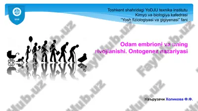 ontogenez nazariyasi — PPTX