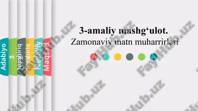 zamonaviy matn muharrirlari — PPTX